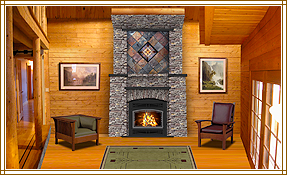 Craftsman Fireplace rendering
