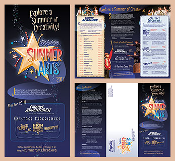 Tri-fold marketing brochure - Brighton Summer Arts program
