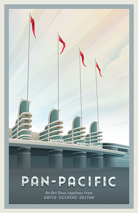 Pan-Pacific Auditorium promotional poster by David Occhino Design