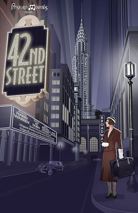 42nd Street promotional poster by David Occhino Design