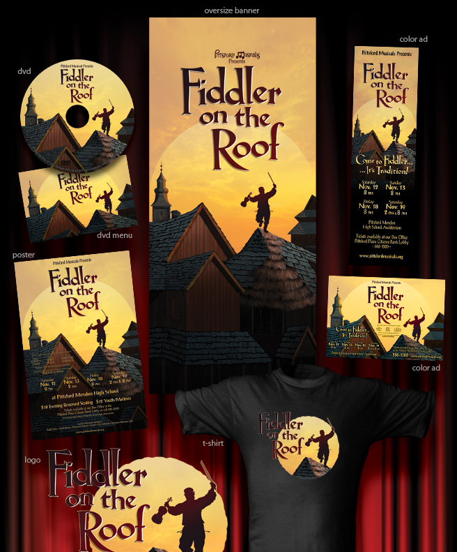 Fiddler on the Roof poster and promotional art by David Occhino Design