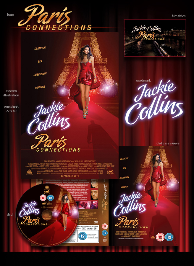 Jackie Collins Paris Connections promotional artwork by David Occhino