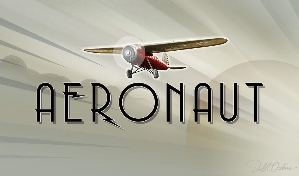 Aeronaut font - Rocketeer font - Art Deco font - from the David Occhino 