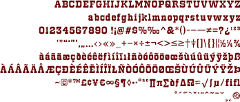 Big Thunder font sample