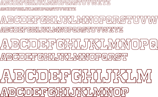 Big Thunder Outline Small Caps