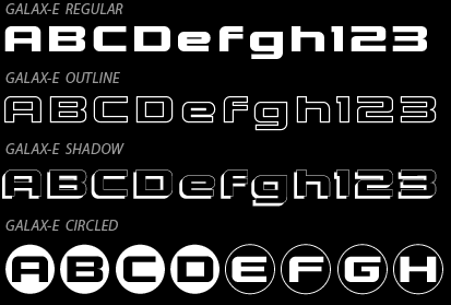 Wall-E font - GALAX-E font by David Occhino sample