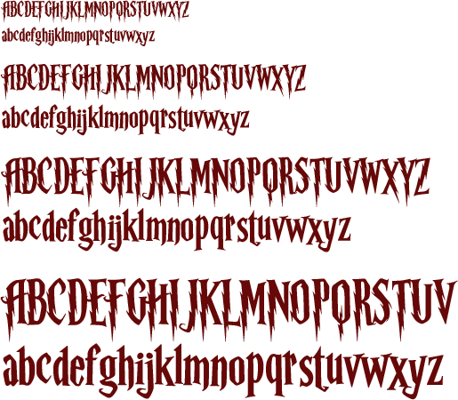 type in harry potter font