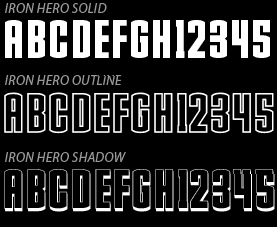 Iron Man font - Iron Hero font sample