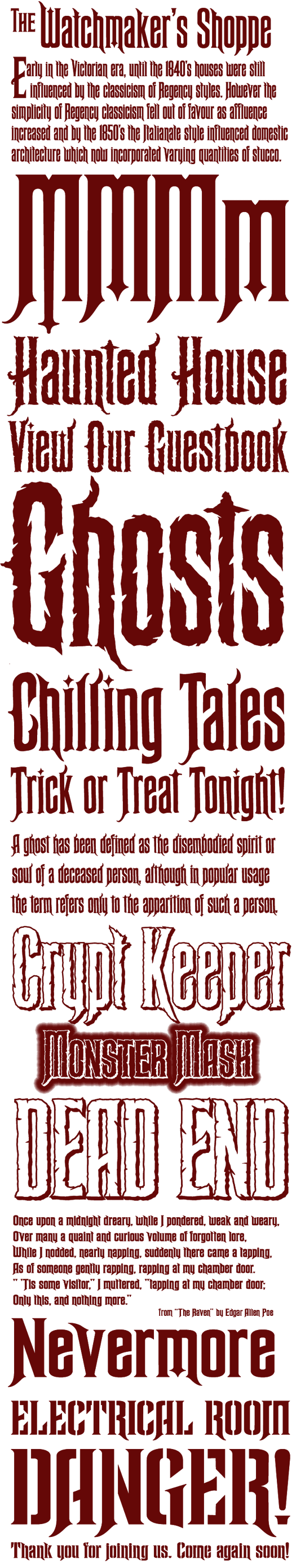 Haunted Mansion font