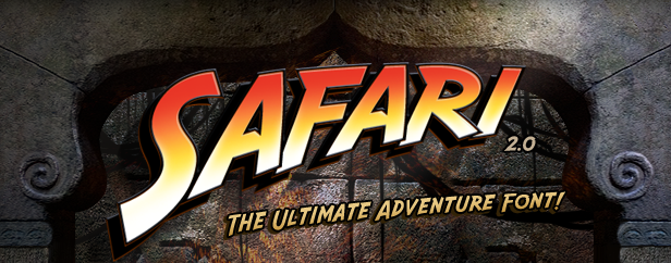 Indiana Jones font - Safari font by David Occhino Design - The Ultimate Adventure Font
