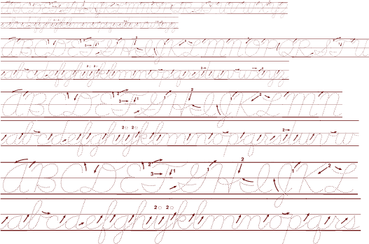 School™ Cursive LOE Traced Guides A