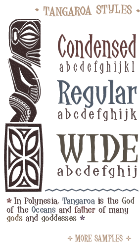 Hawaiian font - Tiki font
