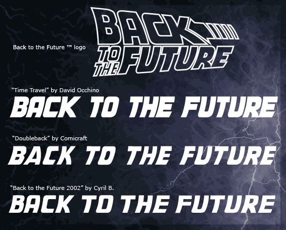 Back to the Future font