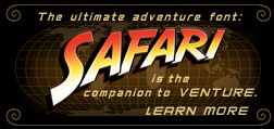 Indiana Jones font - Safari font - Venture font