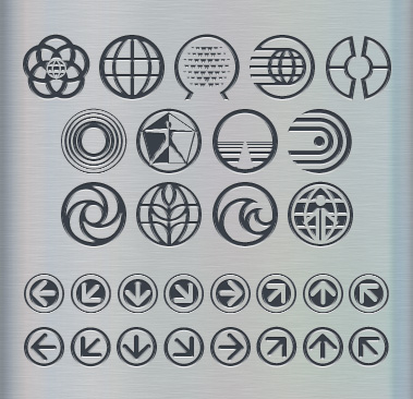 World Symbols font - Epcot symbols font - by David Occhino Design